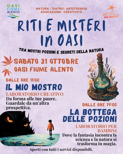 🎃🕯️ RITI E MISTERI IN OASI 🌿✨ — Oasi Fiume Alento
